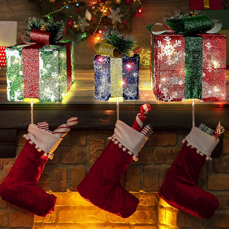 Light up stocking holder top